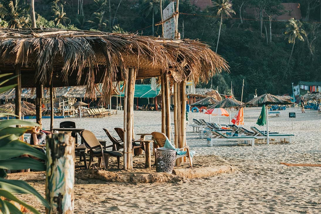 Beach bar in Goa, India